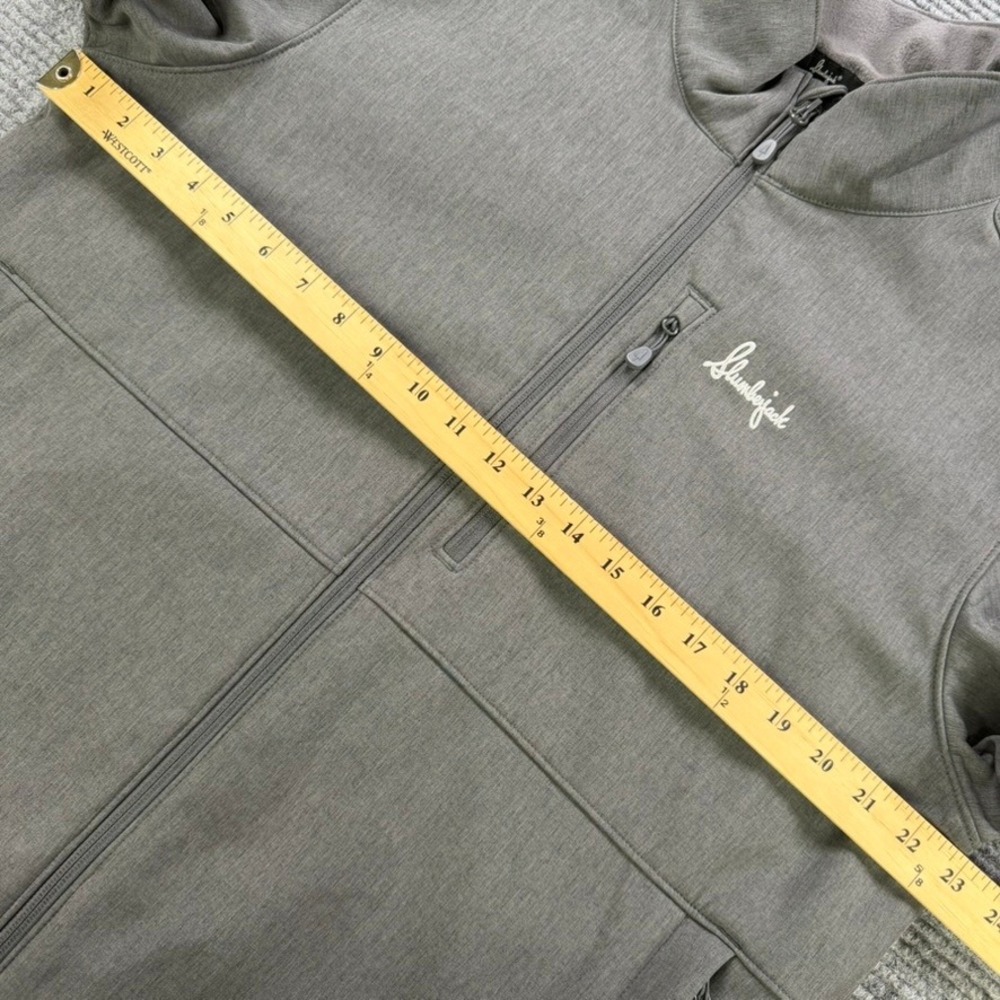 Slumberjack Mens Medium Softshell Fleece Lined Full Zip Jacket Gray Outdoor Work - Picture 10 of 13
